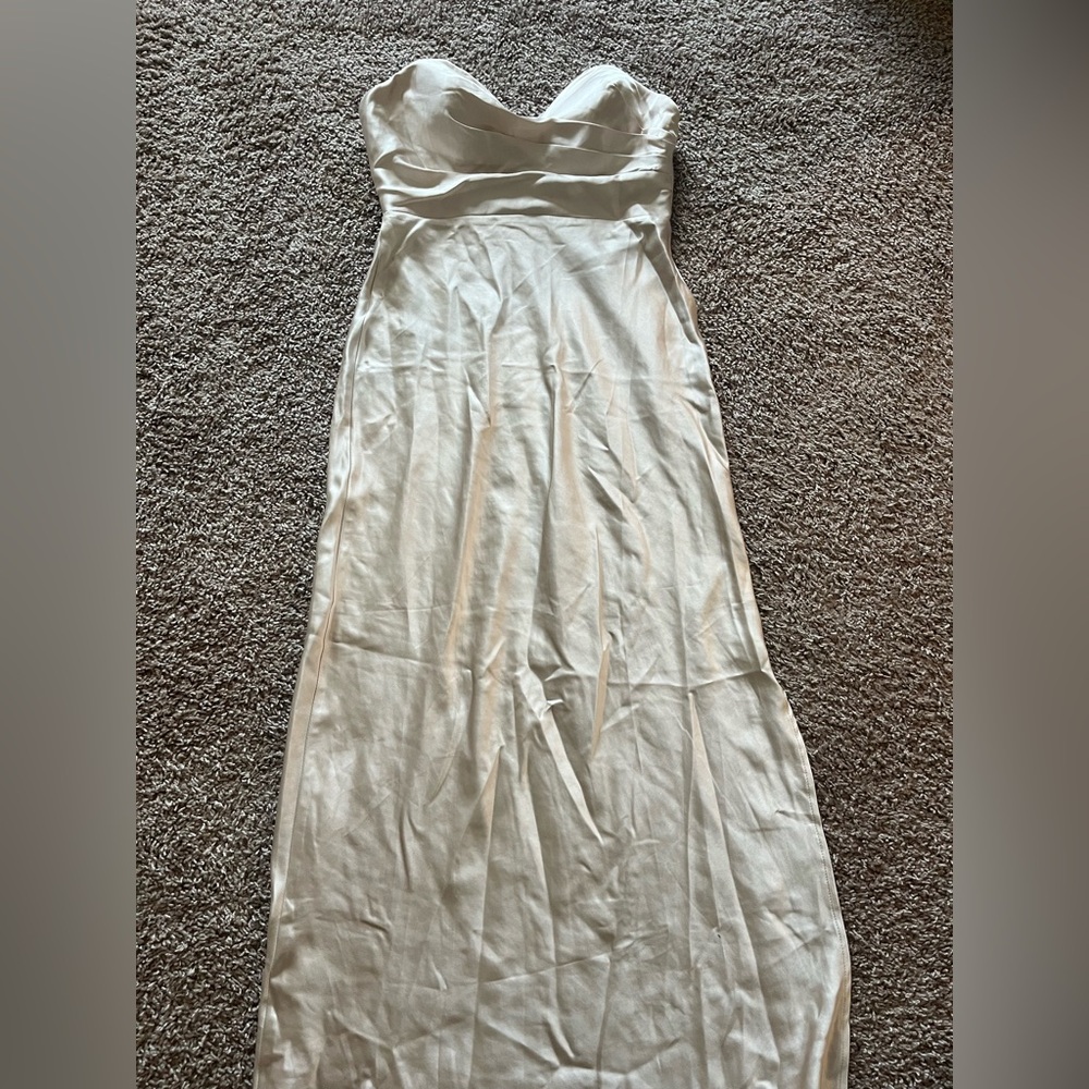 Showpo Strapless Elegant White Dress
